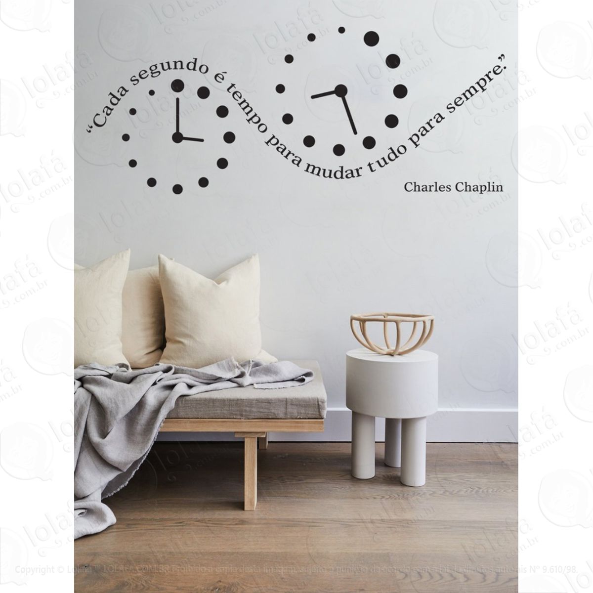 Adesivo Decorativo Paredes Quartos Salas Frases Chaplin Mod:1397