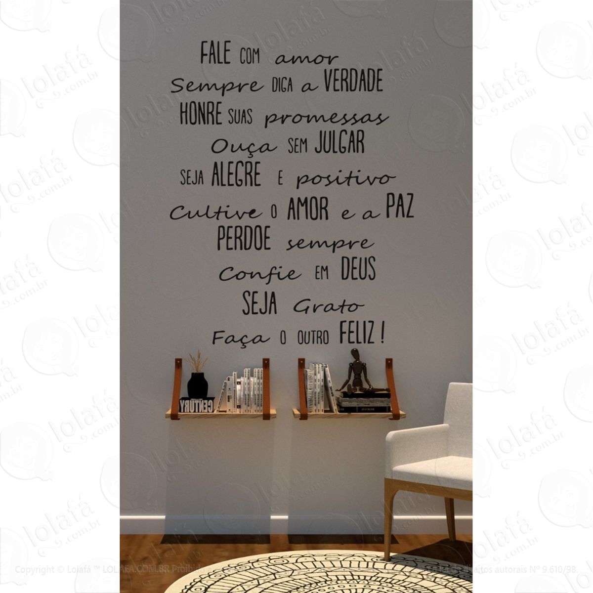 Adesivo Paredes Frases P/ O Verdadeiro Evangélico Mod:1410