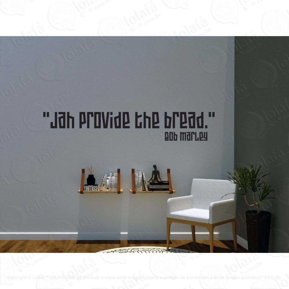 Adesivo Decorativo Para Paredes Frases Bob Marley Mod:1412