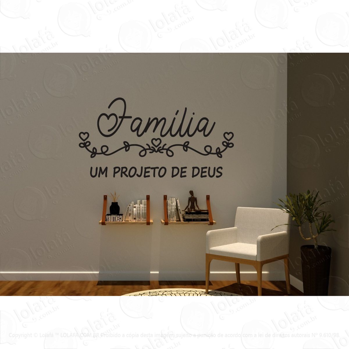 Adesivo Decorativo De Parede Família Um Projeto De Deus Mod:1421