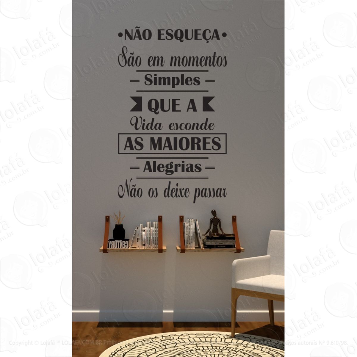 Adesivo Para Parede Frases Para Amizade Mod:1484