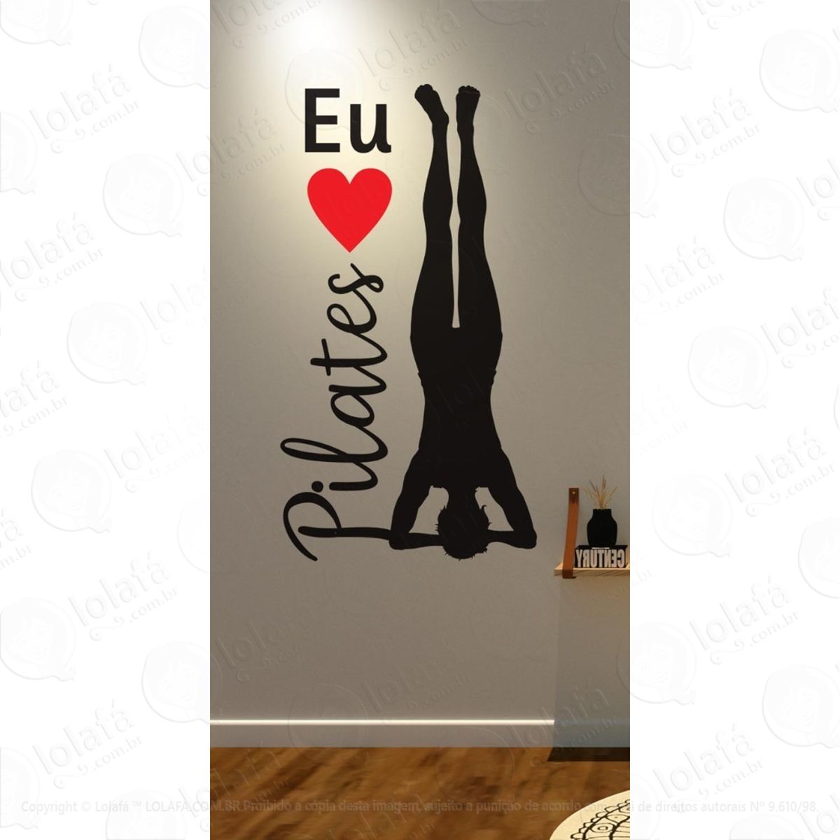 Adesivo Decorativo De Paredes Eu Amo Pilates Mod:1495