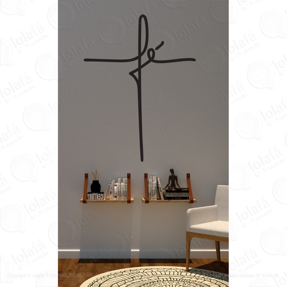 Adesivo Decorativo De Paredes Para Cristãos Fé Mod:1507