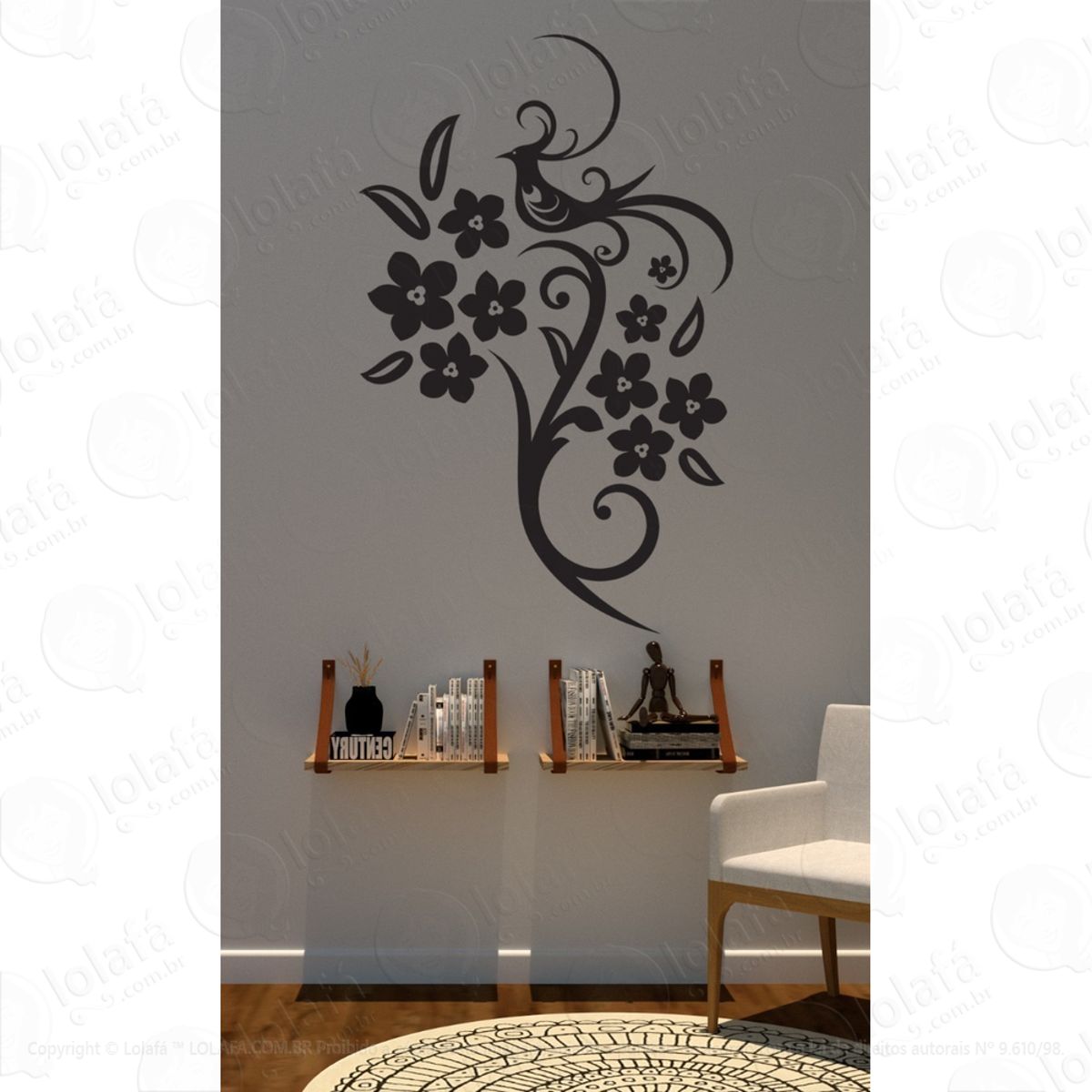 Adesivo Floral Parede Mod:1527