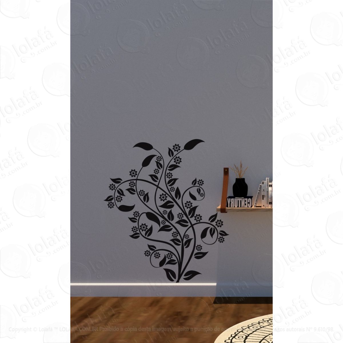 Adesivo Decorativo Floral Parede Mod:1562