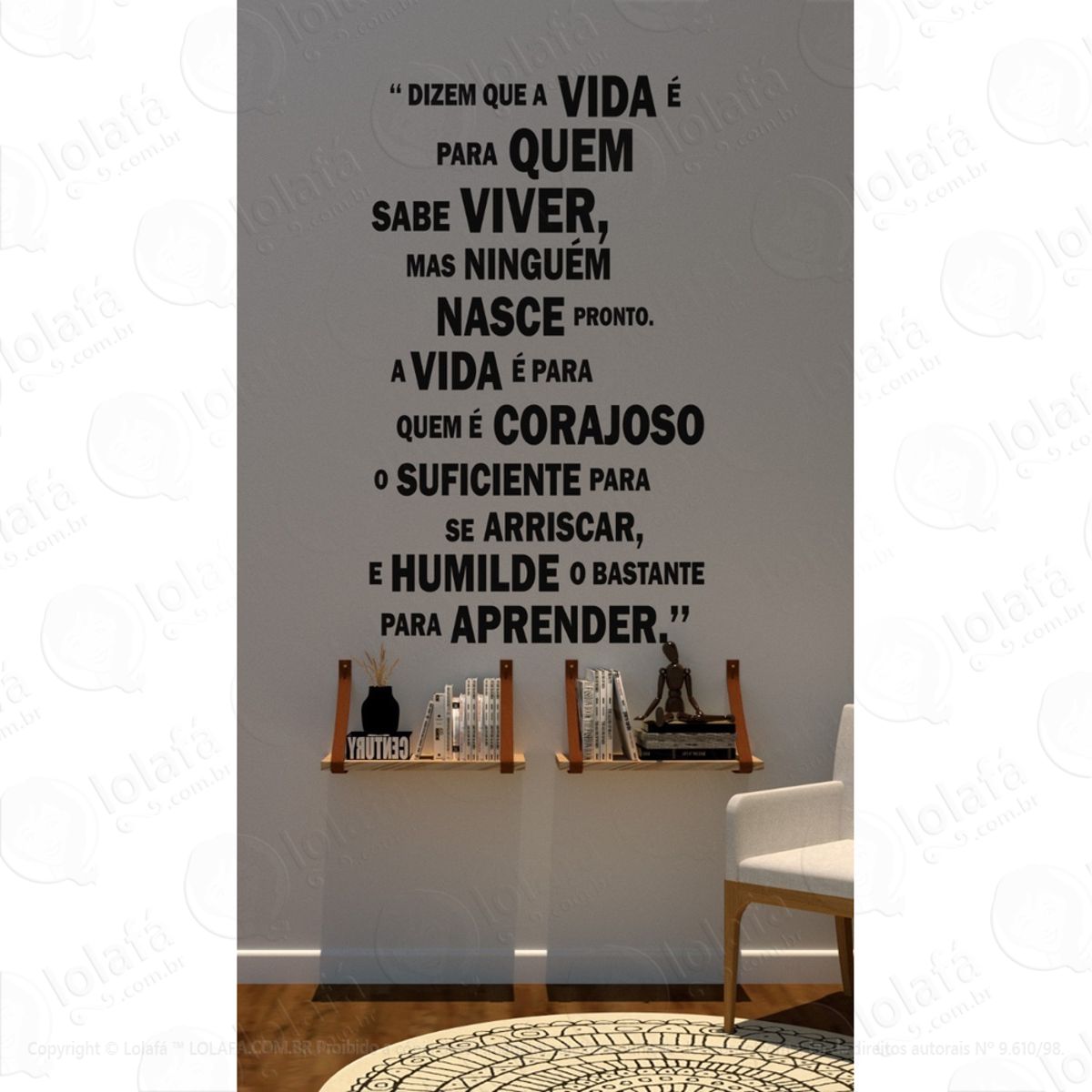 Adesivo Parede Frases Para Escritórios, Local De Trabalho Mod:1618