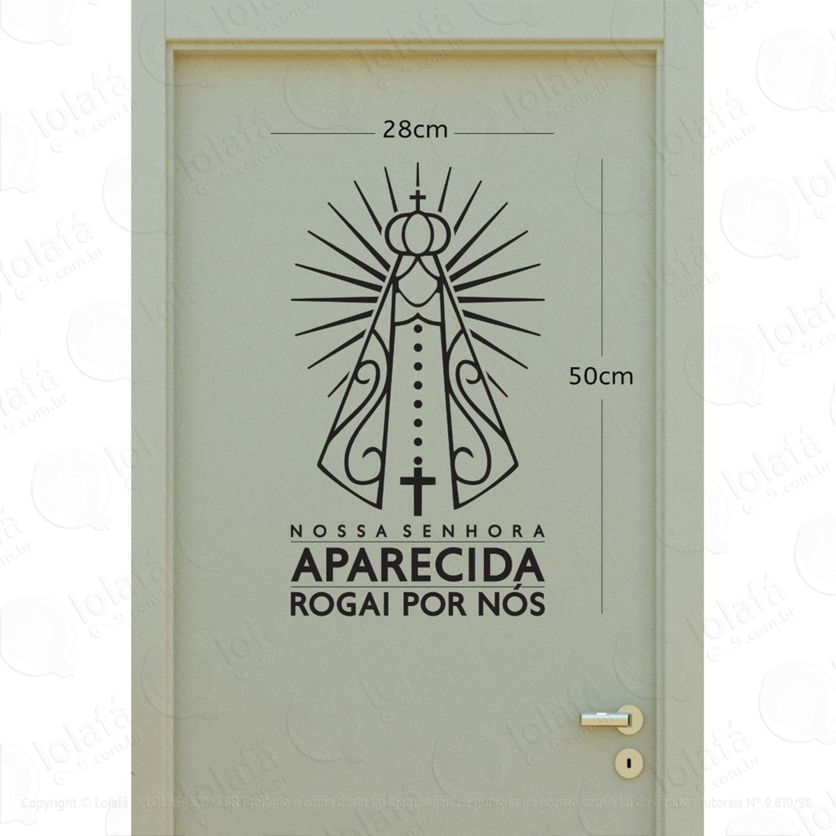 Adesivo De Parede Religioso Nossa Senhora Aparecida Mod:1622