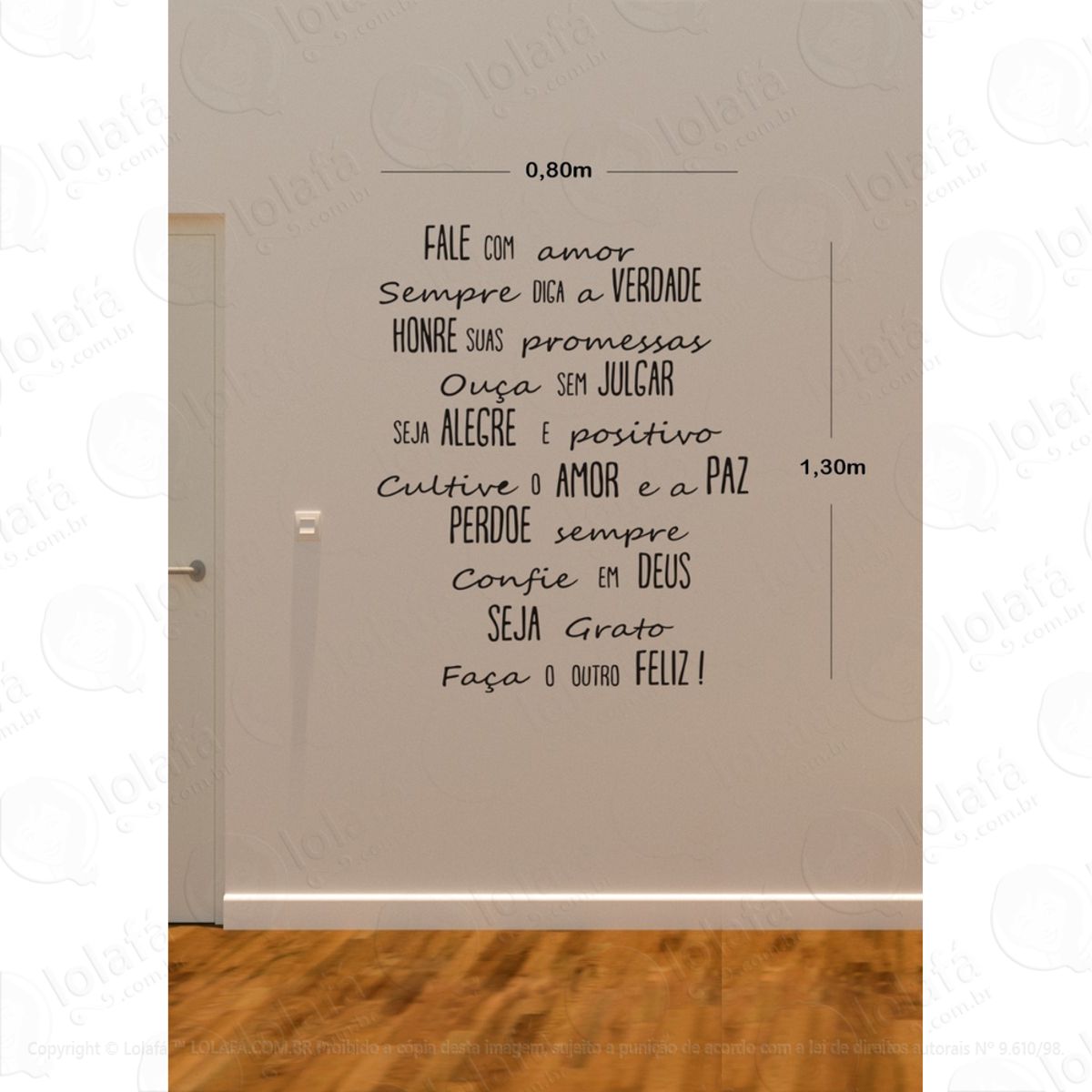 Adesivo Paredes Frases Fale Com Amor Sempre Diga A Verdade Mod:1637