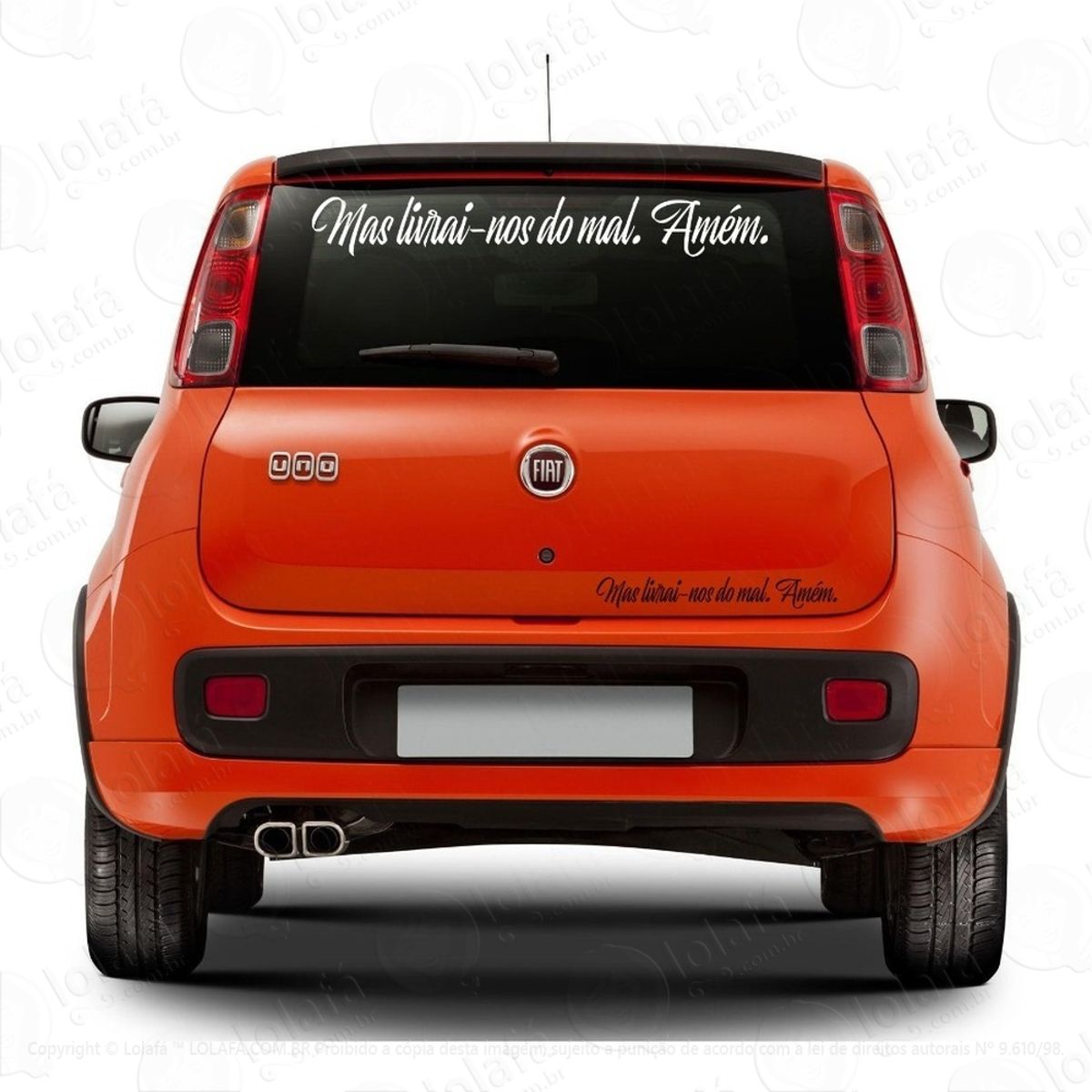 Adesivo Automóvel Mas Livrai-nos Do Mal. Amém Mod:1684