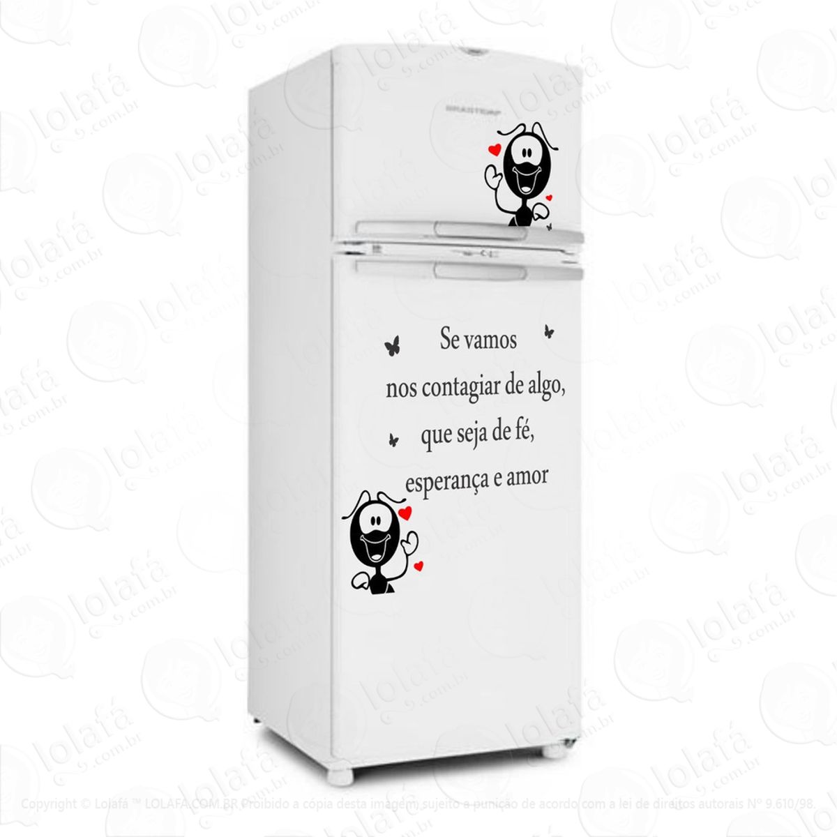 Adesivos De Geladeira Parede Frase Smilinguido Mod:1693
