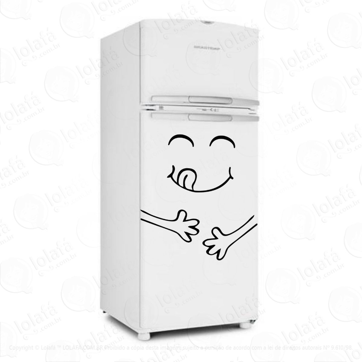 Adesivo De Geladeira Rostinho Feliz Carinha Para Geladeira Mod:1708