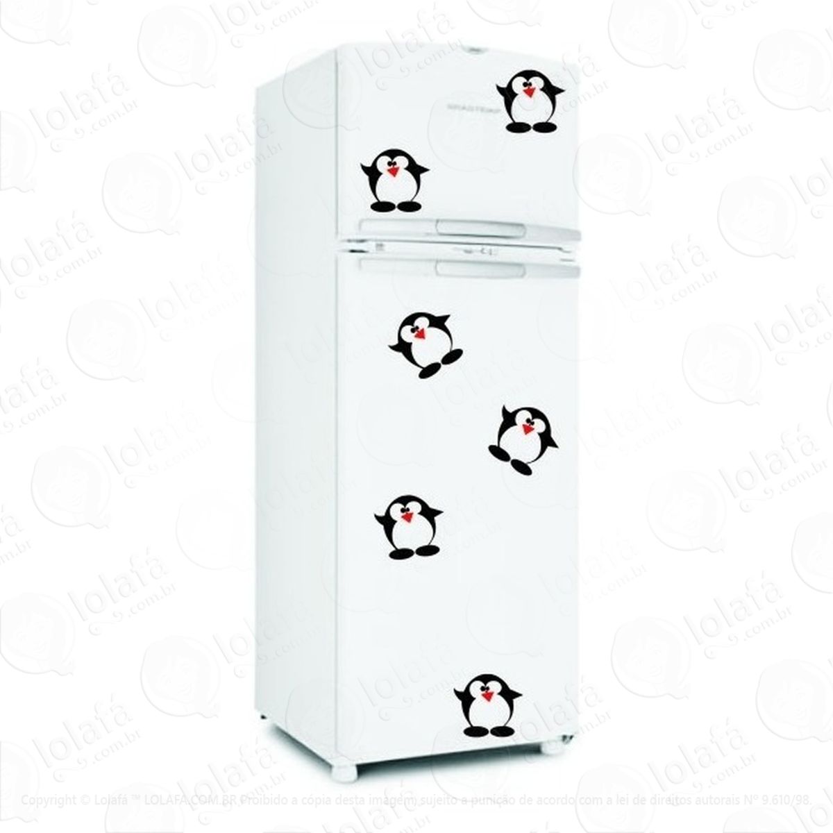 Adesivo Geladeira Parede Cozinha Pinguins Mod:1801