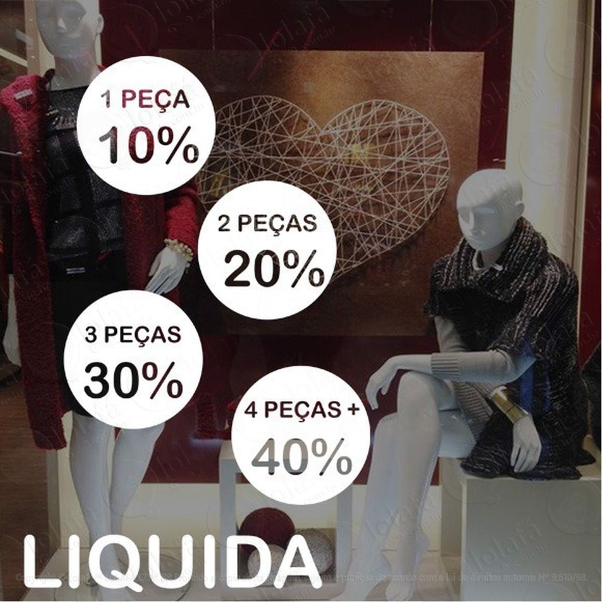adesivo decorativo vitrine liquida descontos progressivos mod:1810