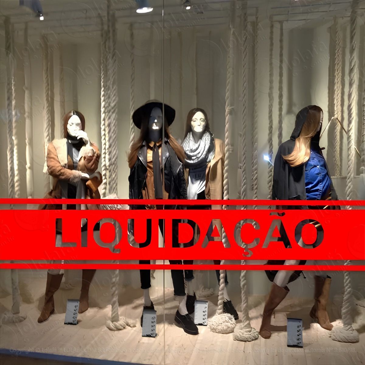 adesivo decorativo vitrine faixa liquidação mod:1814