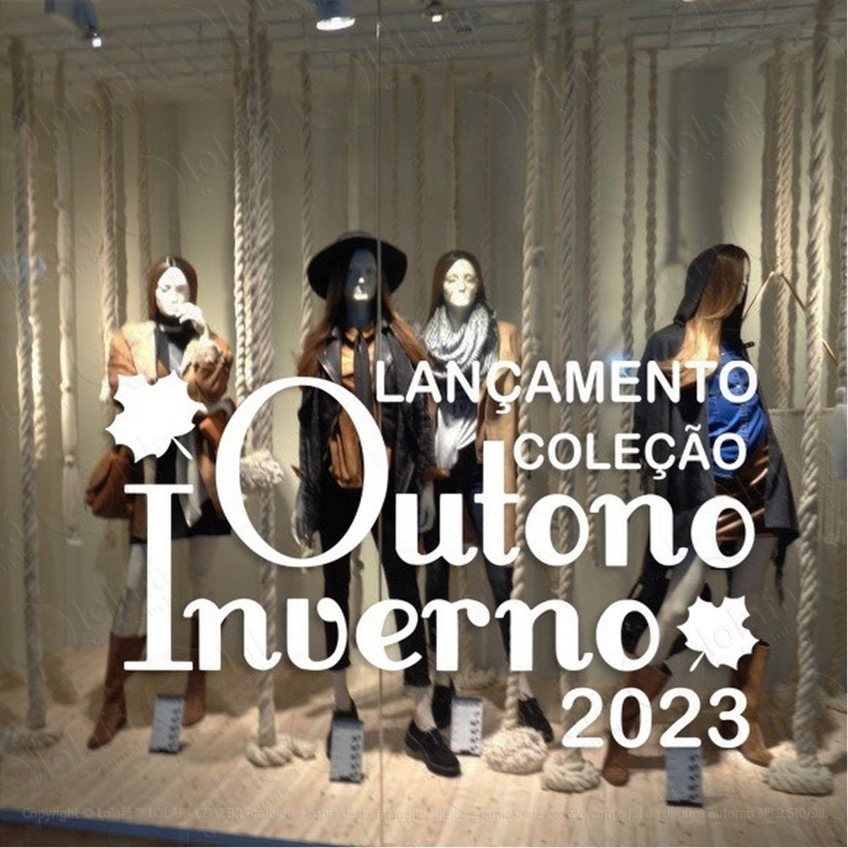 adesivo decorativo vitrine lançamento coleção outono inverno mod:1882