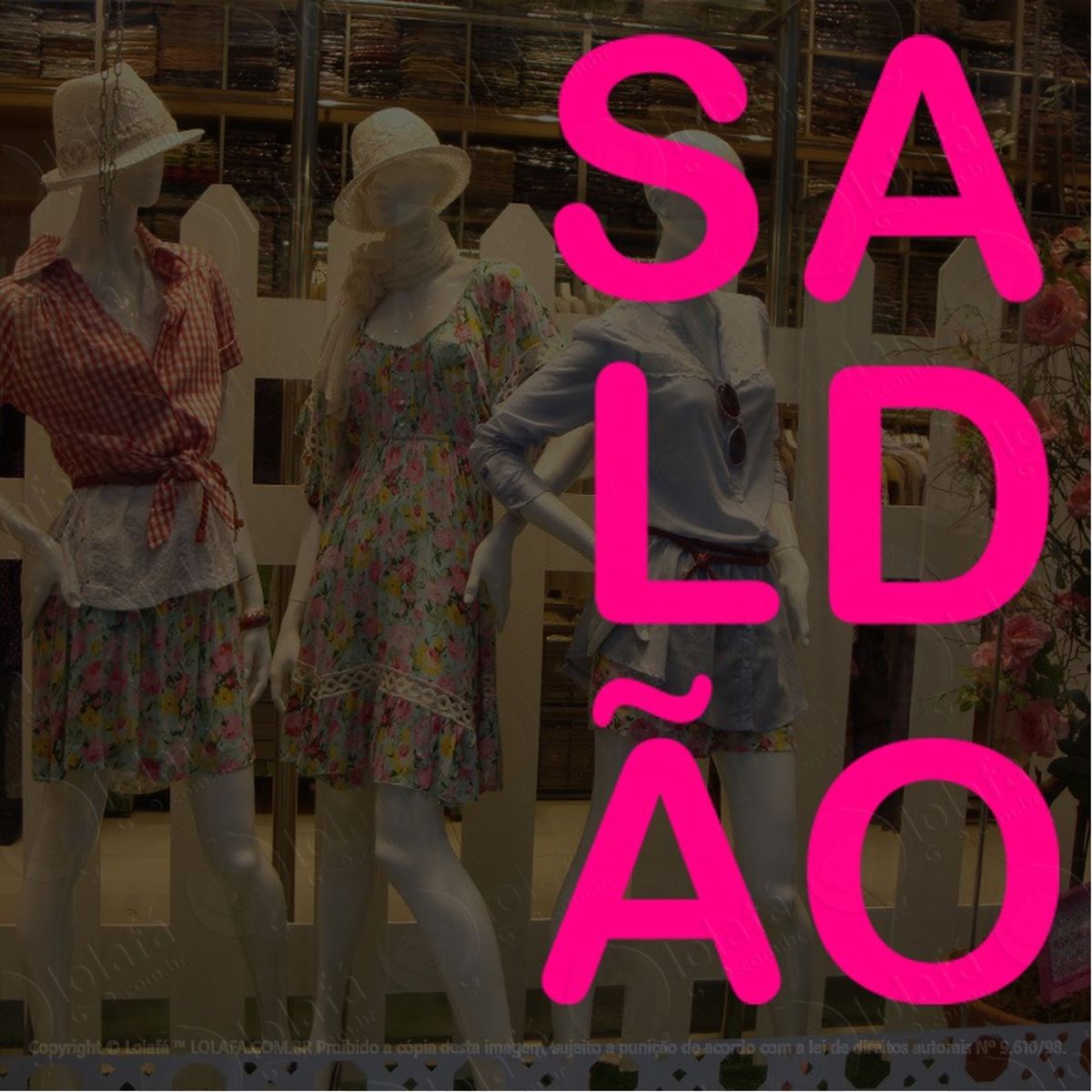 adesivo para vitrine loja shopping comércio saldão mod:1976