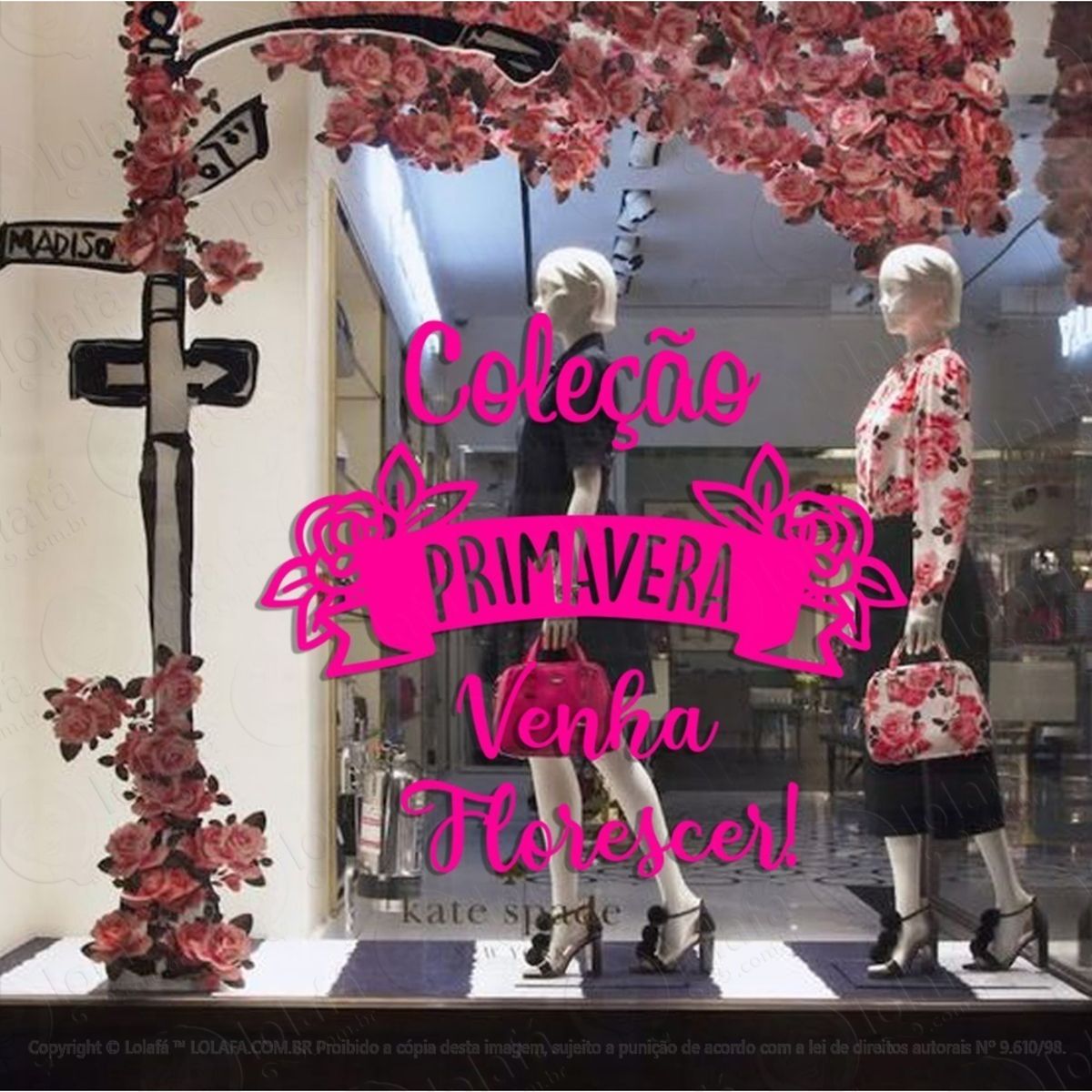 Adesivo Decorativo Vitrine Coleção Primavera Venha Florescer Mod:2052