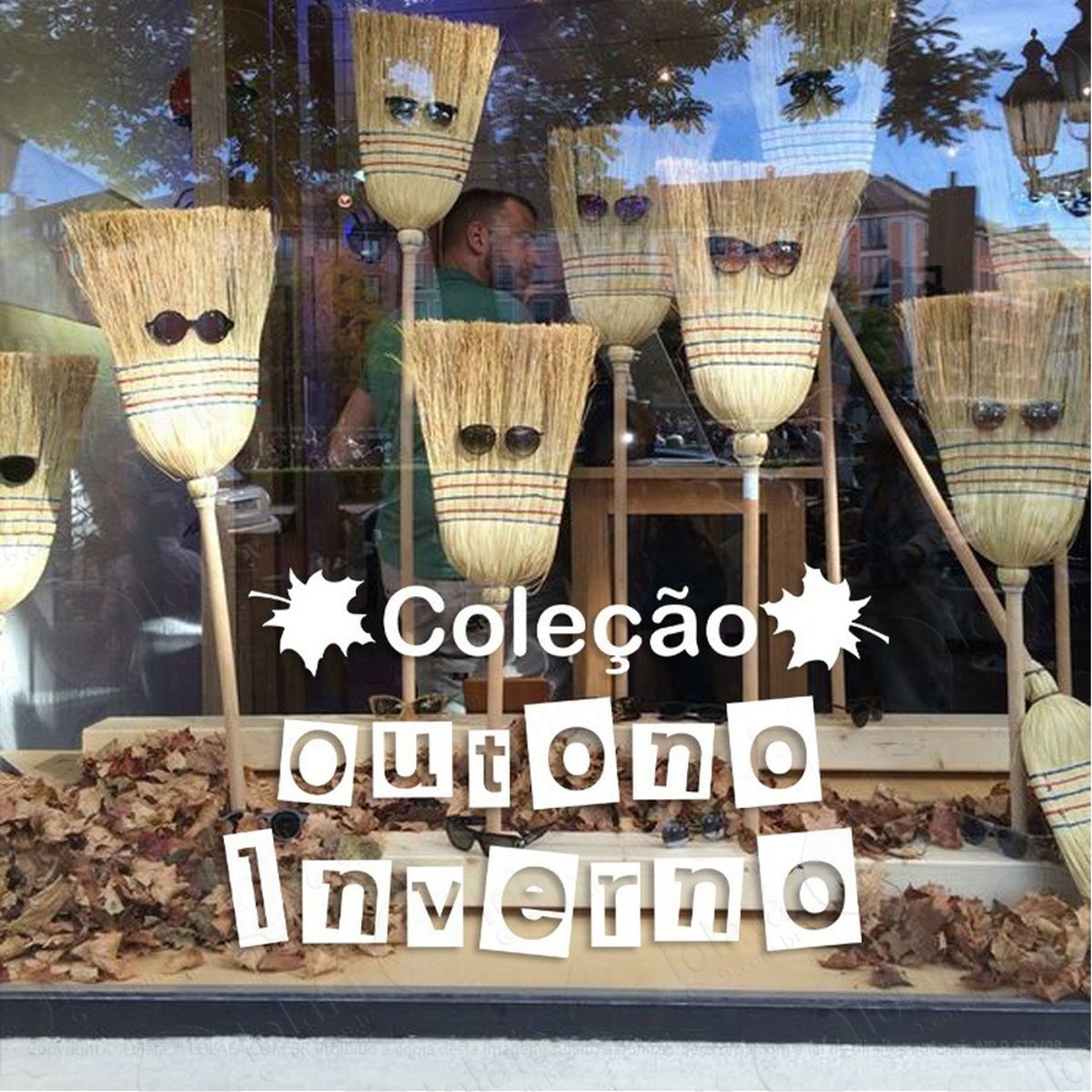 adesivo decorativo vitrine coleção outono inverno mod:2062