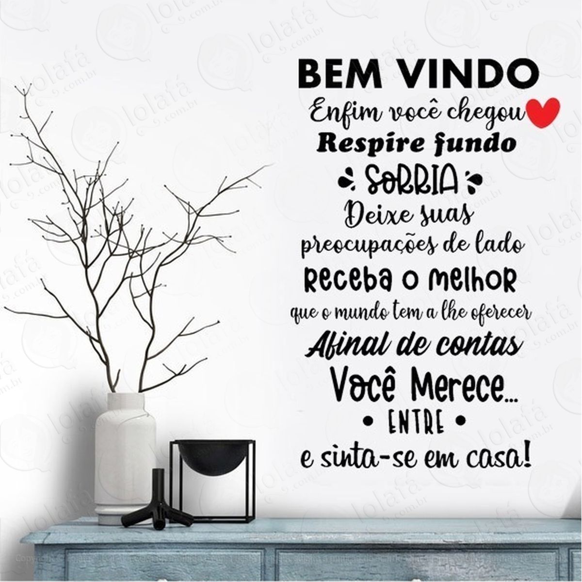 Adesivo De Parede Frase Bem Vindo Sinta-se Em Casa Mod:2087