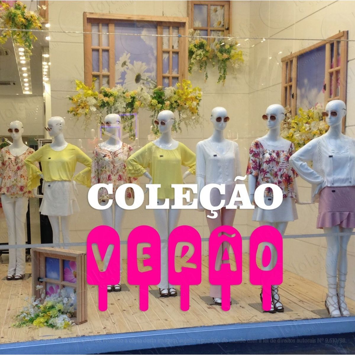 Adesivo Decorativo Vitrine Coleção Verão Picolé Mod:2091