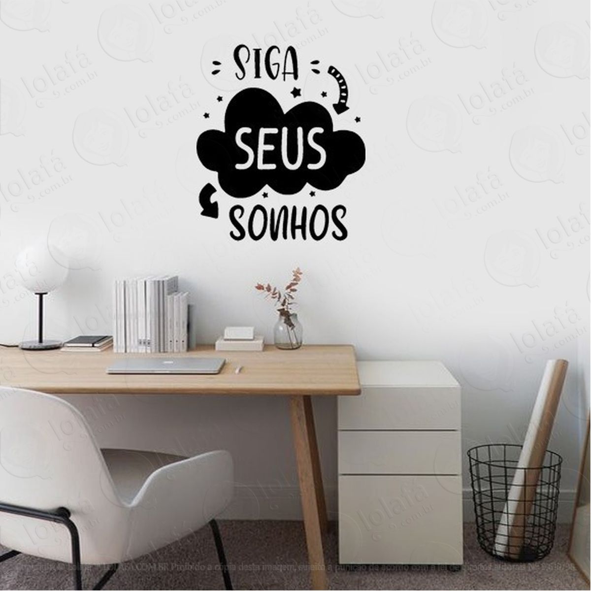 Adesivo De Parede Frase Motivação Siga Seus Sonhos Mod:2131