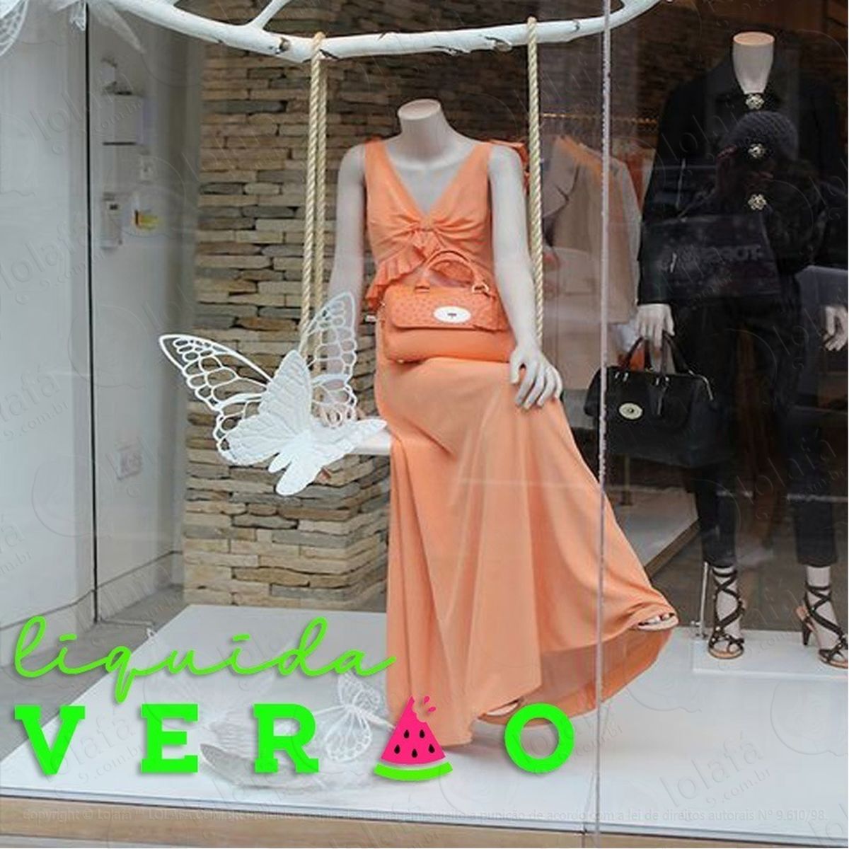 Adesivo Decorativo Vitrine Liquida Verão Melancia Mod:2155