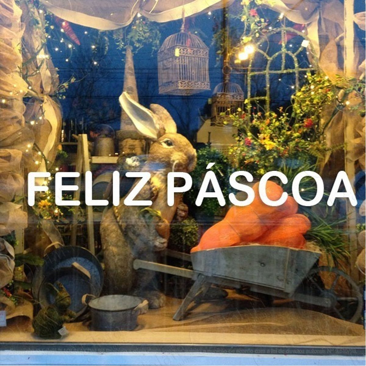 Adesivo Decorativo Vitrine Escrita Feliz Páscoa Mod:2158
