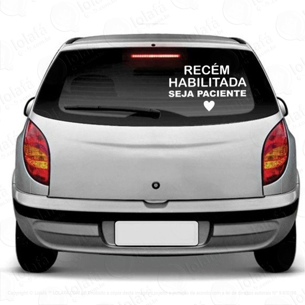 Adesivo Automotivo Motorista Recém Habilitada Seja Paciente Mod:2235