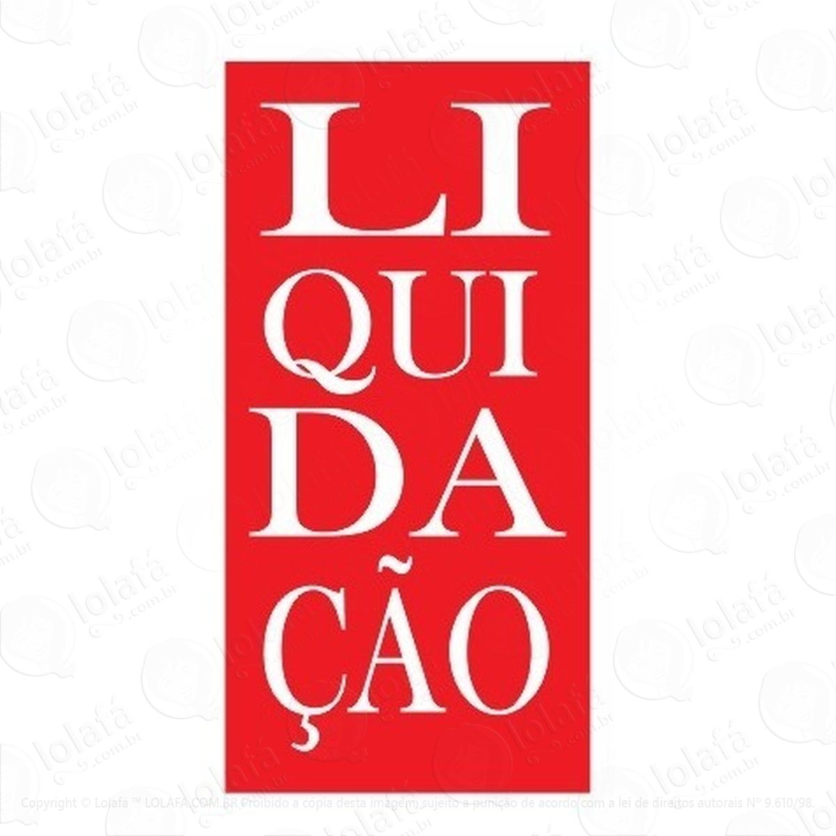 adesivo vertical vitrine liquidação mod:2252