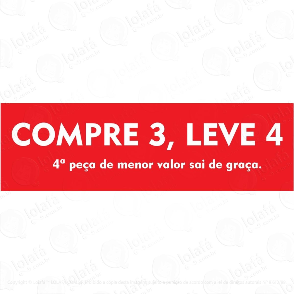 adesivo compre 3, leve 4 para vitrine mod:2267