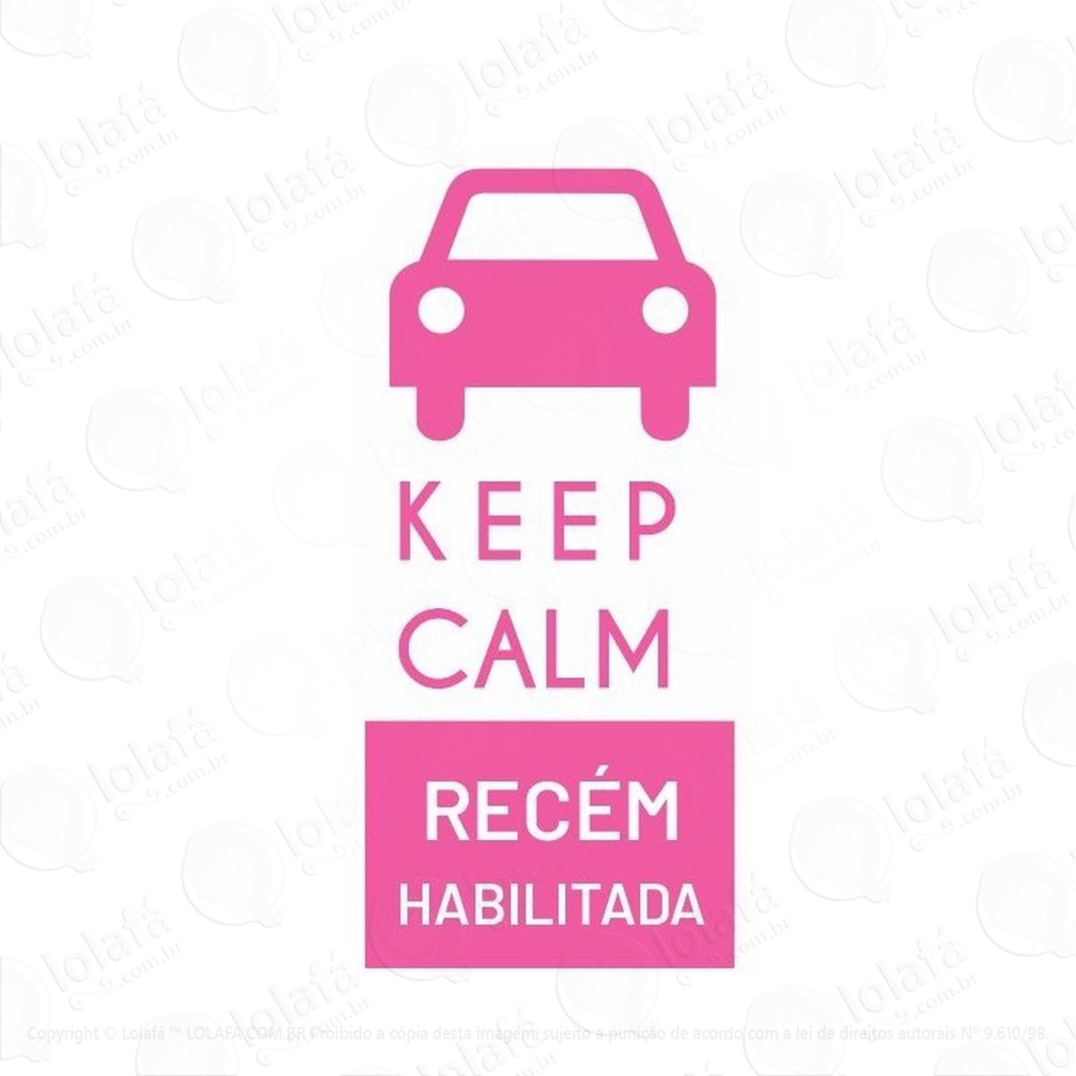 Adesivo Recém Habilitada Keep Calm Mod:2323