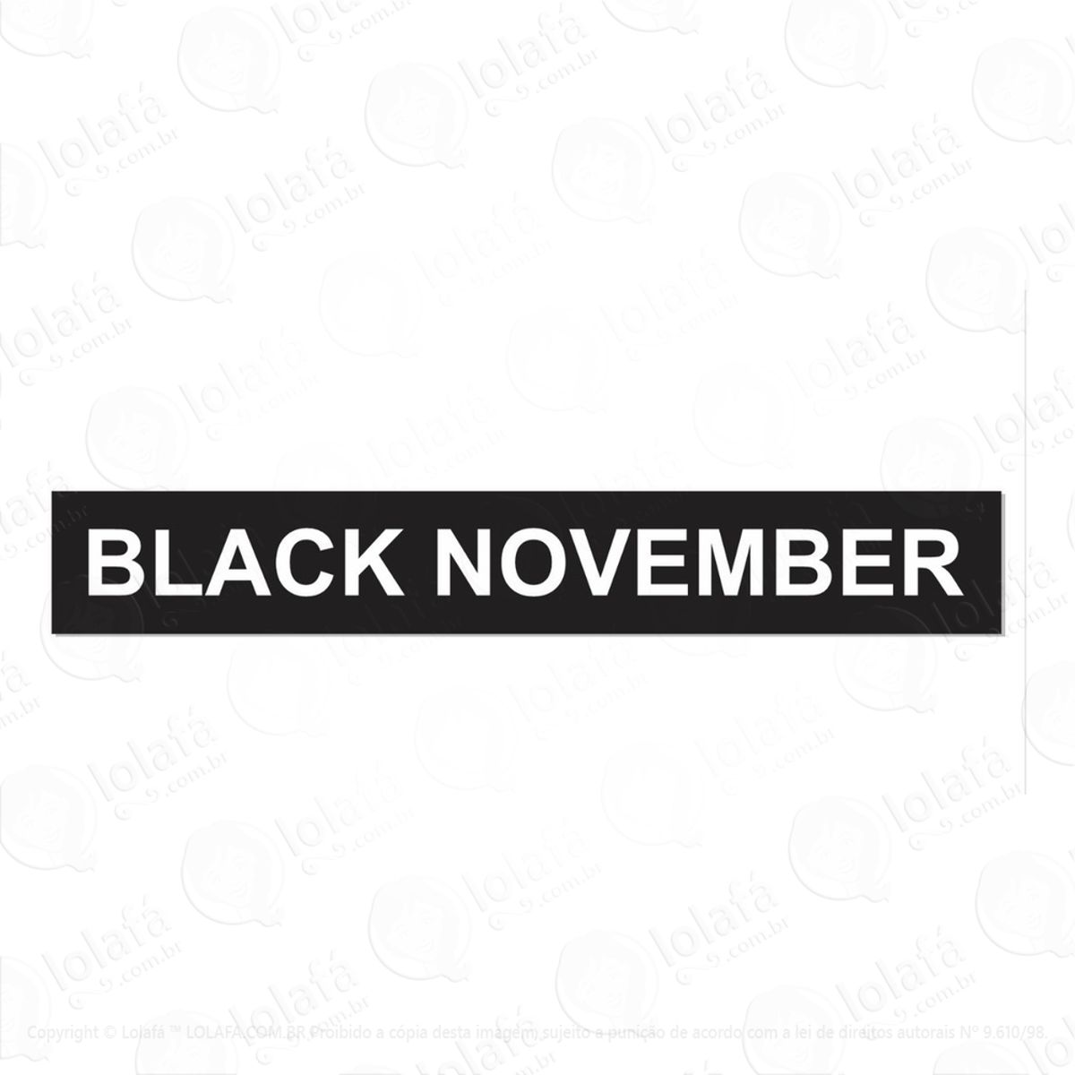 Adesivo Black November Para Vitrine Mod:2429