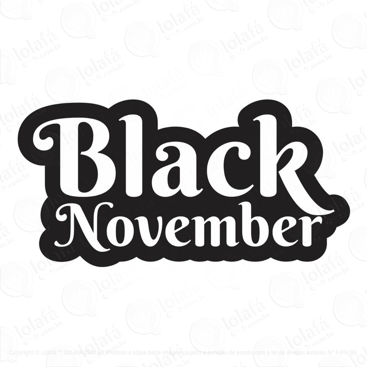 Adesivo Black November Para Vitrine Mod:2433