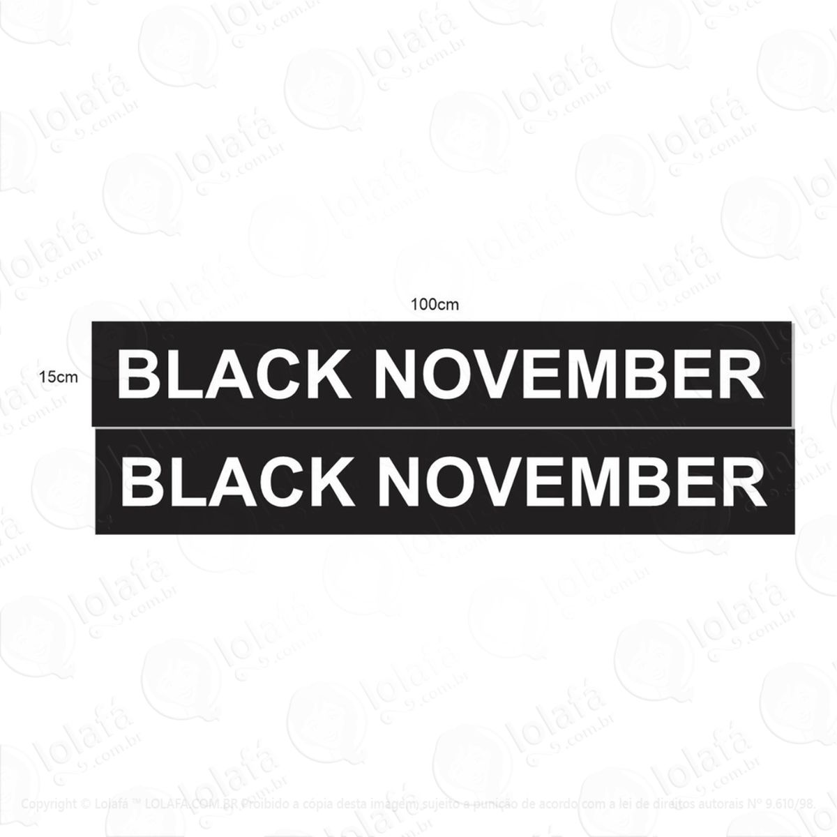 Adesivo Black November Para Vitrine Kit Com 2 Mod:2443