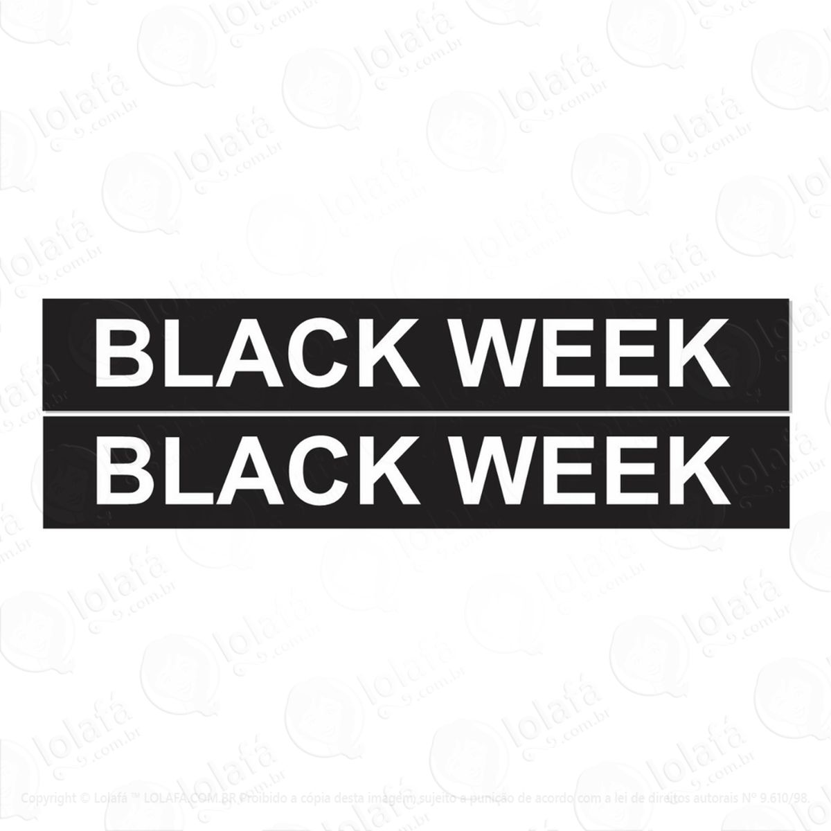 Adesivo Black Week Pra Vitrine Kit C/2 Mod:2459