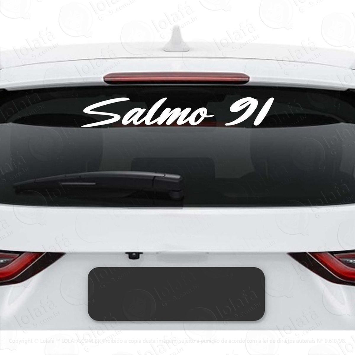 Adesivo Salmo 91 Frase Cristão Católico Deus Vidro Vinil Mod:2669