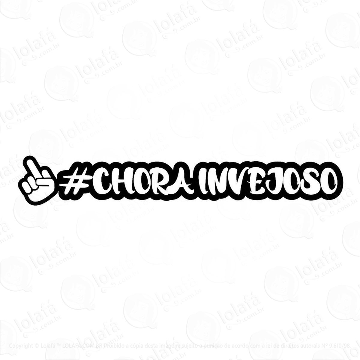 Adesivo Para Brisa Chora Invejoso Rebaixado Turbo Automotivo Mod:2676