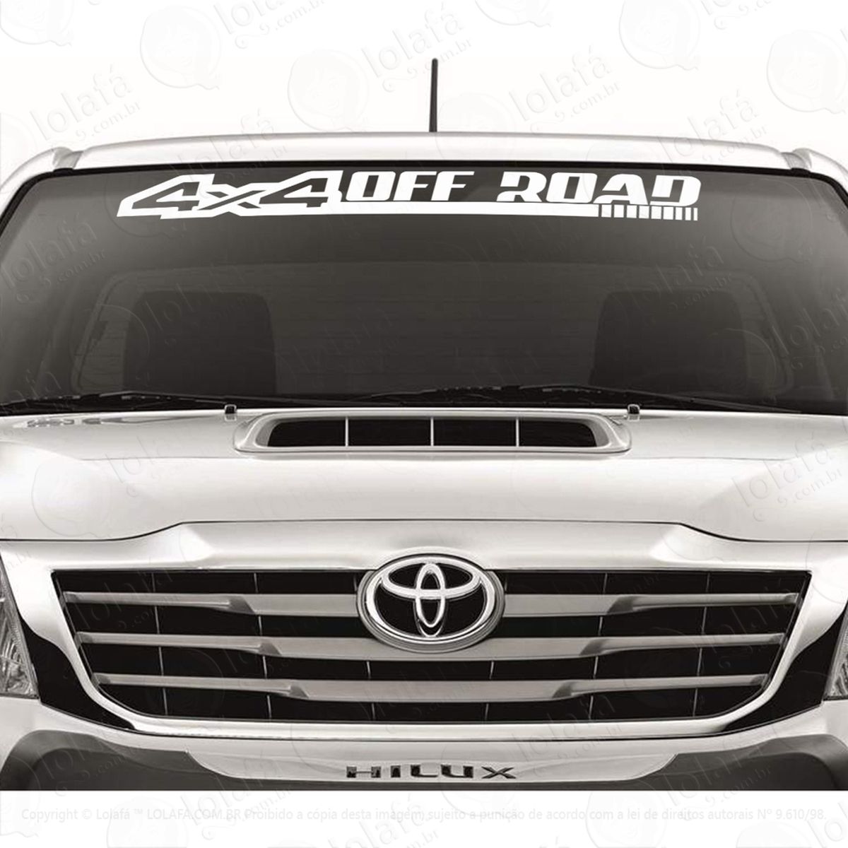 Adesivo Parabrisa 4x4 Off Road Trilha Troller Hillux Jeep Mod:2696