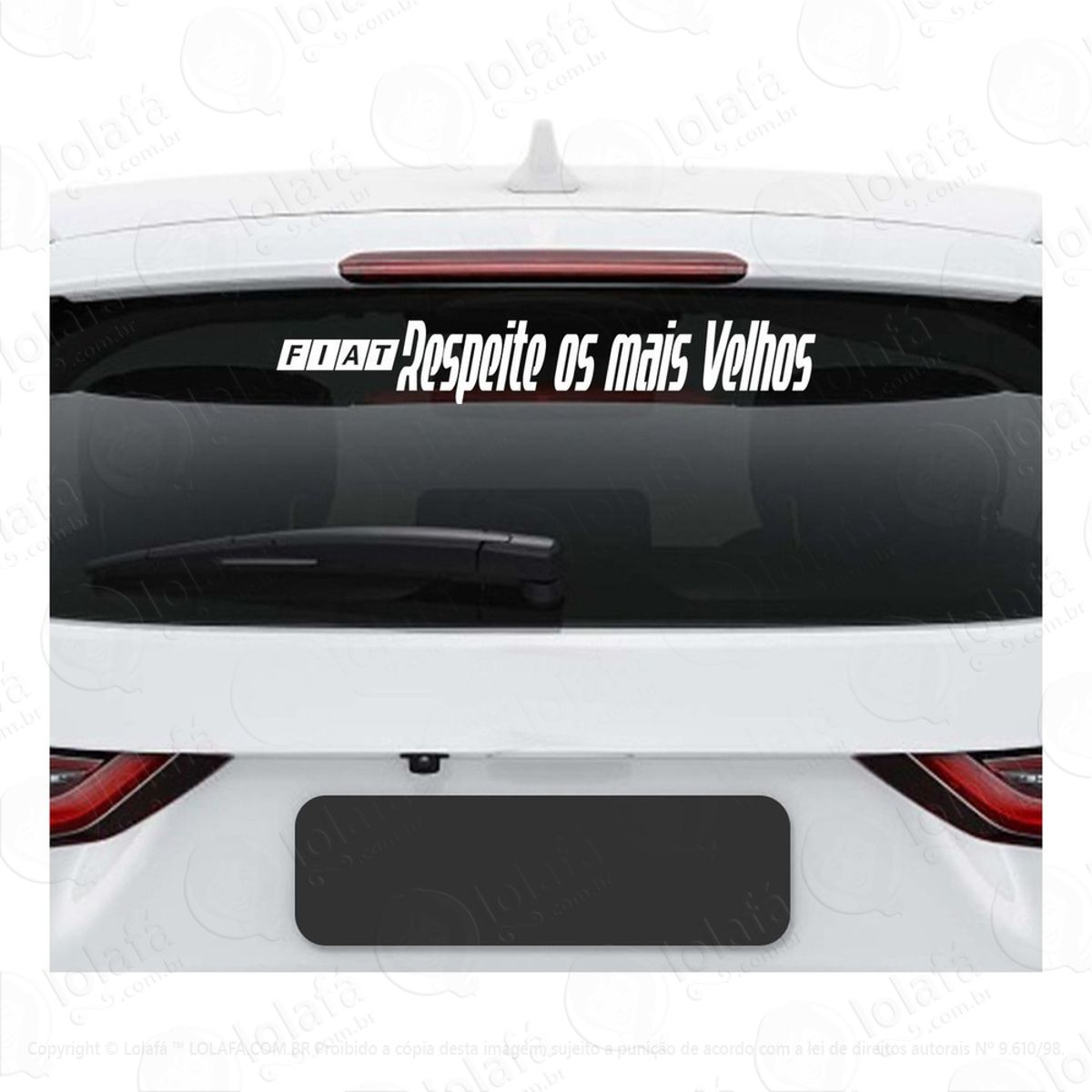 Adesivo Fiat Respeita Os Mais Velhos Som Dub Vidro Vinil Mod:2714