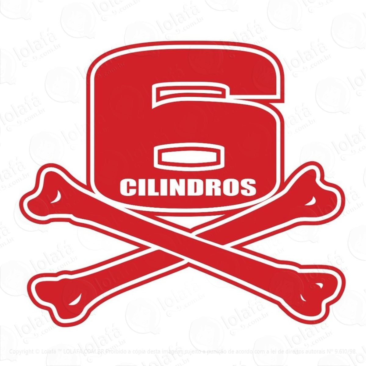 Adesivo Opala 6 Cilindros Turbo Rebaixado Carro Automotivo Mod:2745