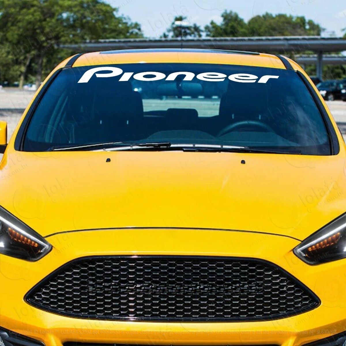 Adesivo Para Brisa Pioneer Tuning Carro Rebaixado Som Dub Mod:2758