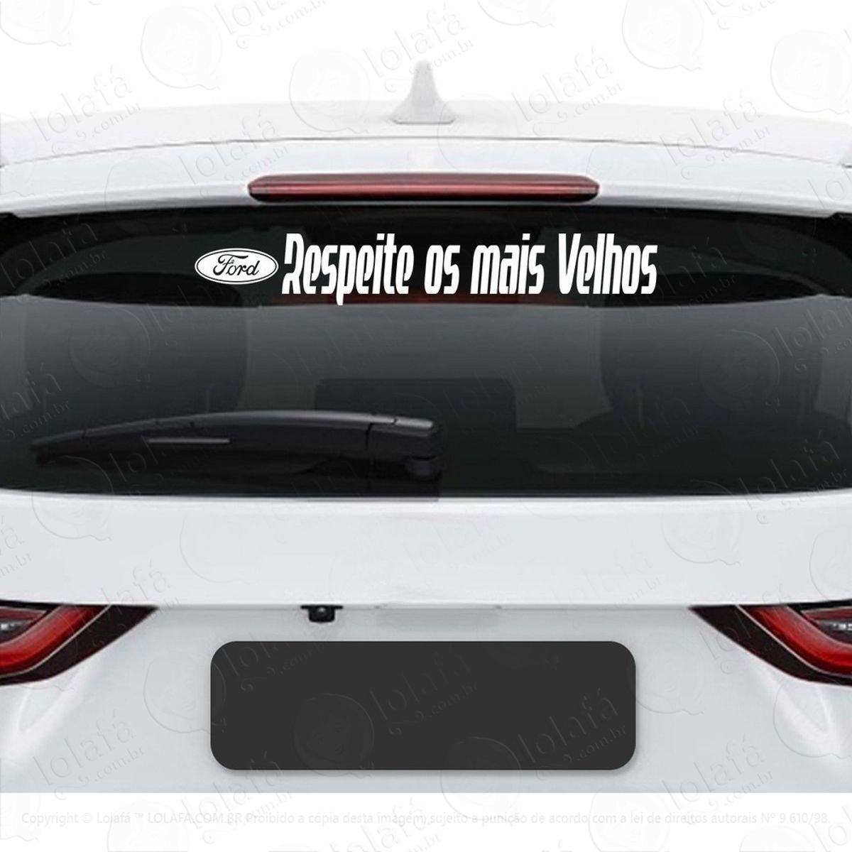 Adesivo Ford Respeita Os Mais Velhos Som Dub Vidro Vinil Mod:2784