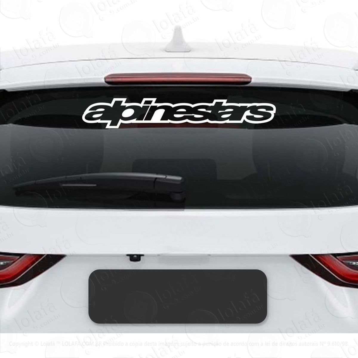 Adesivo Alpinestars Carro Rebaixado Turbo Som Vidro Vinil Mod:2799