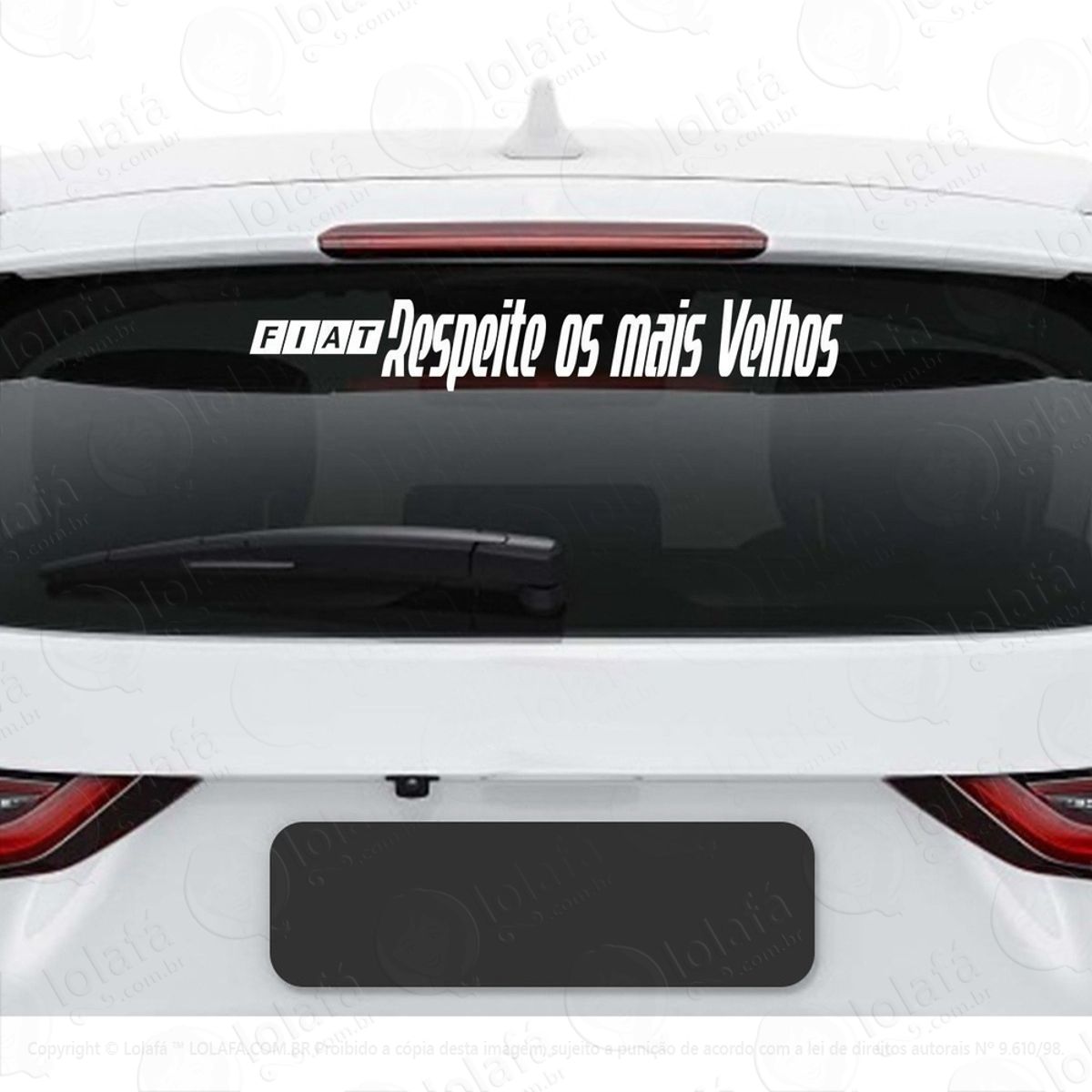 Adesivo Fiat Respeita Os Mais Velhos Som Dub Vidro Veiculo Mod:2825