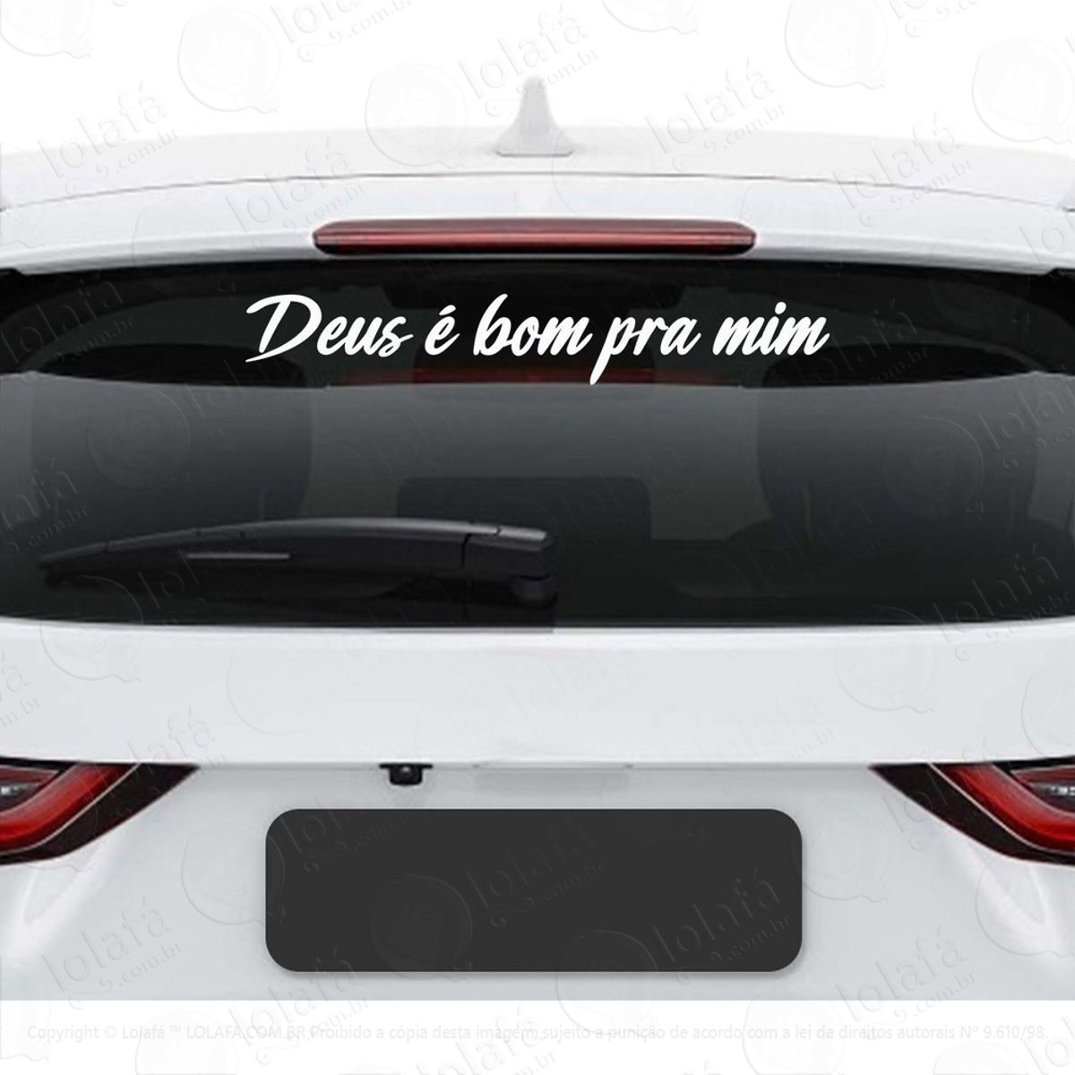 Adesivo Frase Deus É Bom Pra Mim Jesus Católico Gospel Mod:2854