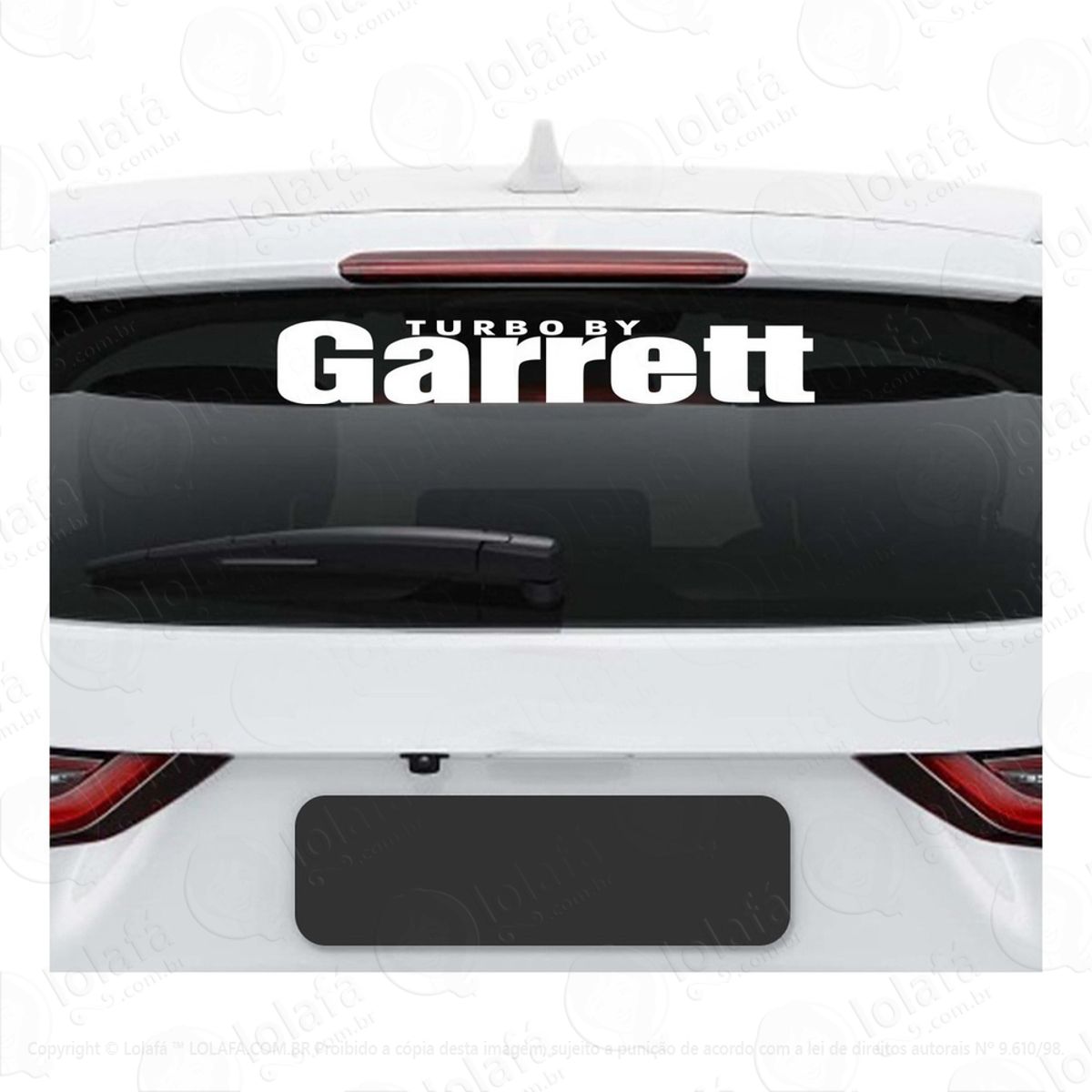 Adesivo Garrett Turbo Rebaixado Dub Som Vidro Veiculo Mod:2878