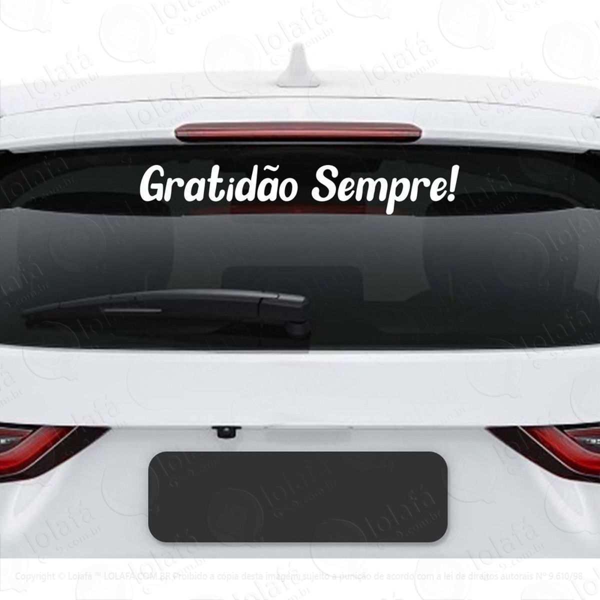 Adesivo Gratidão Sempre Carro Automotivo Dub Vidro Vinil Mod:2922