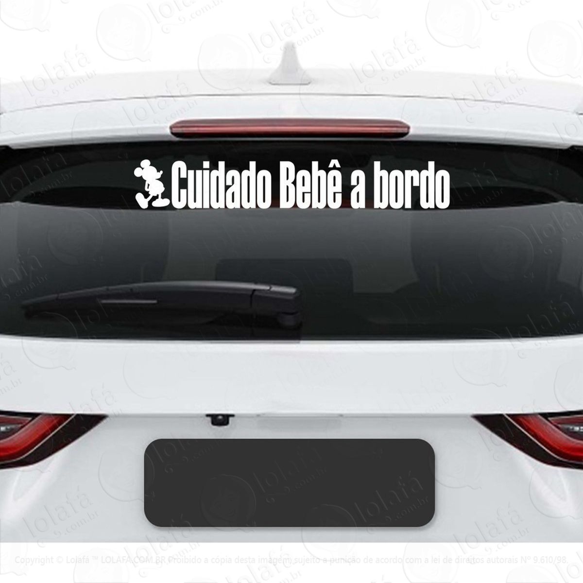 Adesivo Bebê A Bordo Dog Cachorro Carro Auto Vidro Vinil Mod:2940