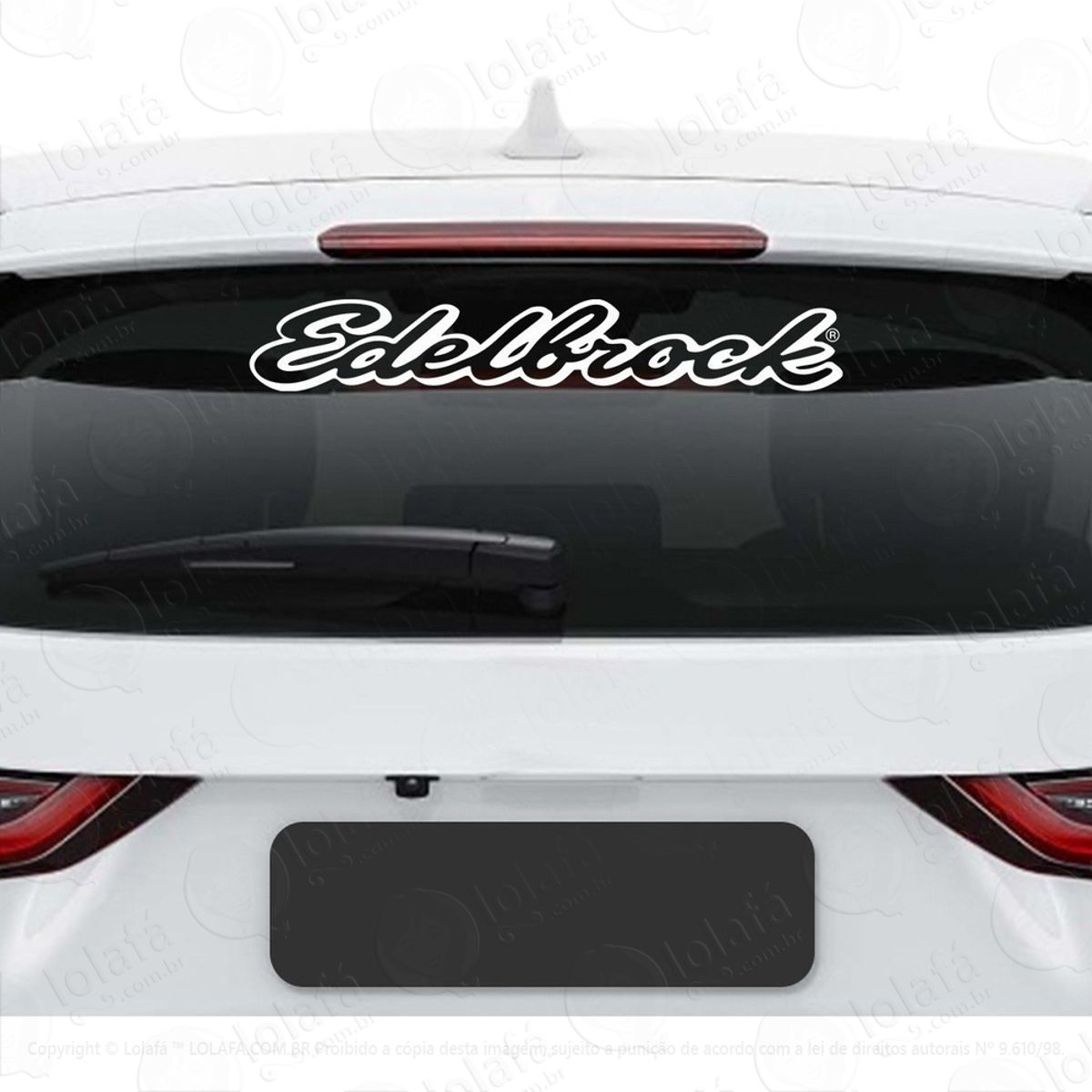 Adesivo Edelbrock Carro Rebaixado Dub Som Vidro Veiculo Mod:2962