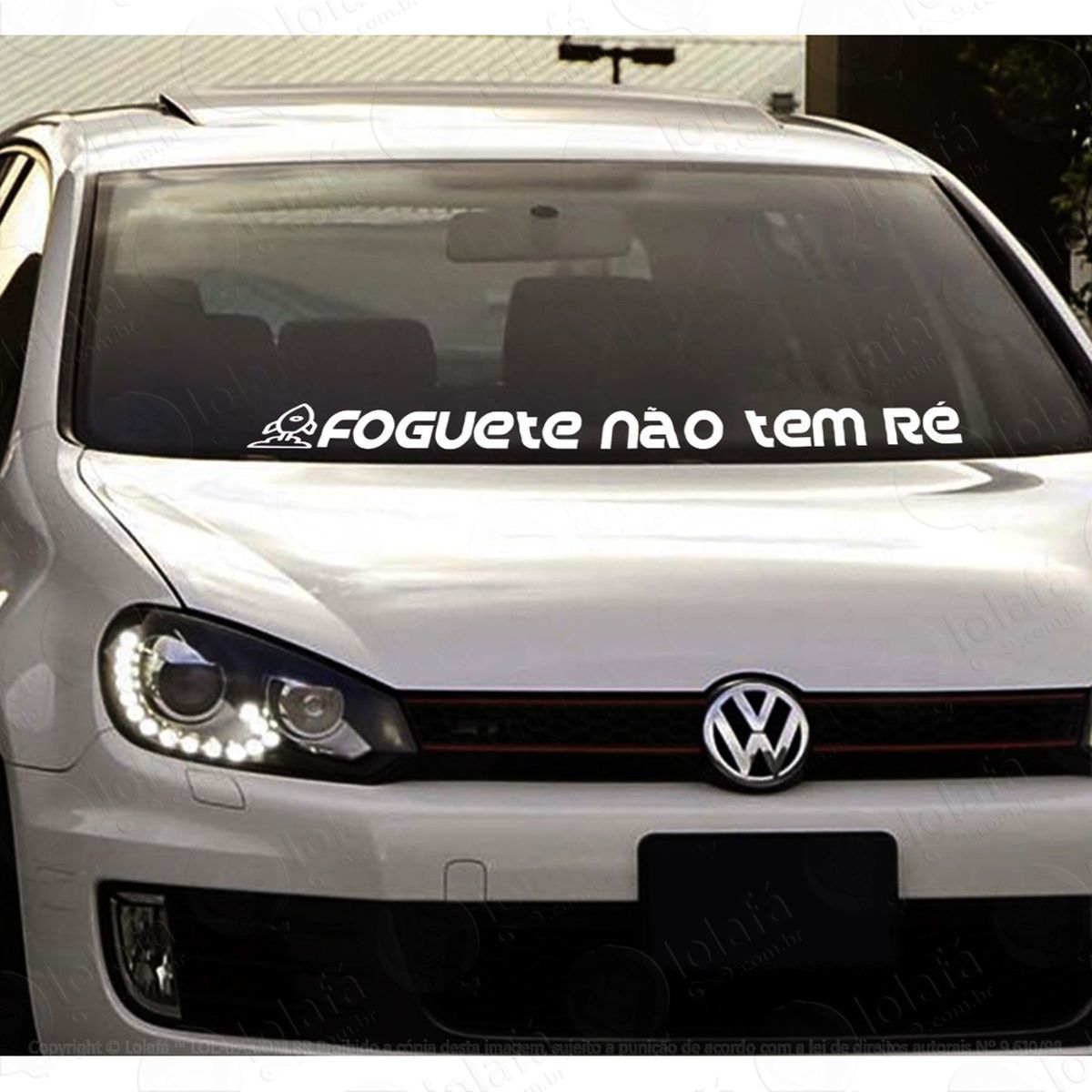 Adesivo Para Brisa Foguete Não Tem Ré Carro Rebaixado Dub Mod:3095